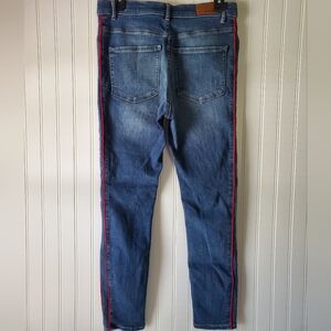 Express Blue Jeans with Red Trim Sz 8